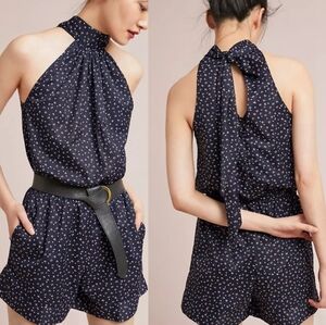 Anthropologie Bishop + Young Halter Tie Romper. Like New!